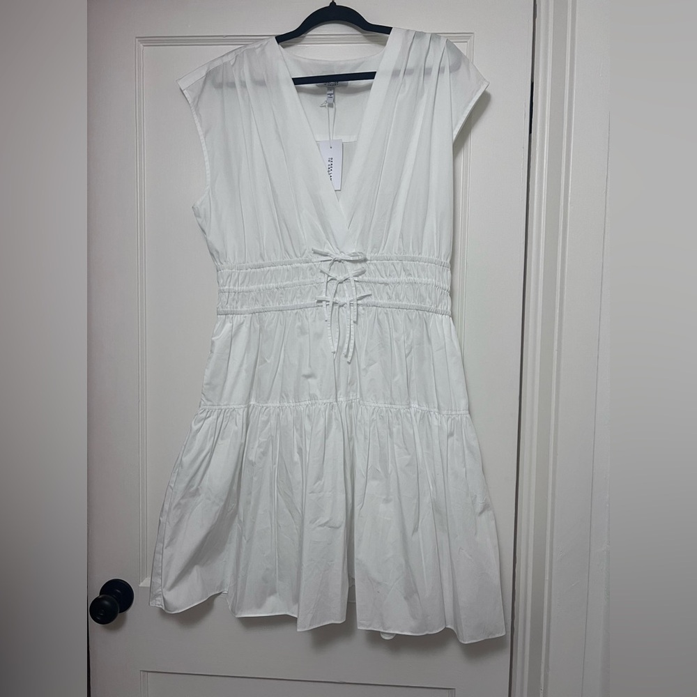 NWT Derek Lam 10 Crosby White Dress with bows size 16